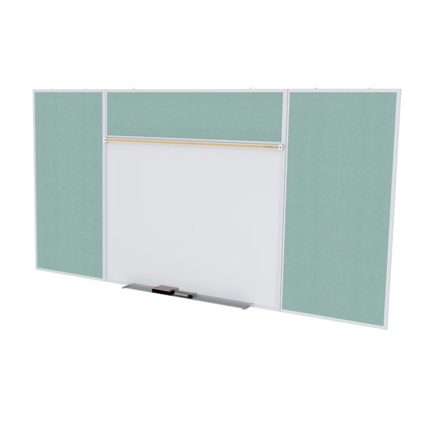Bulletin/Whiteboard Combination 4x10 ft., Stone, GHENT, Mfr# SPC410E-V-199